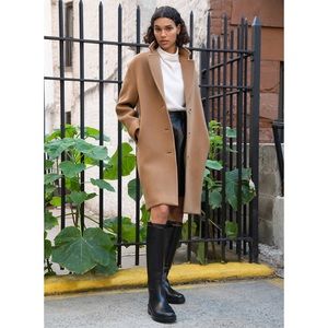 Aritzia Wilfred Portrait Wool coat in camel